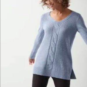 ⭐️NWT RW&CO. Cable Knit Blue Sweater Cashmere Like
